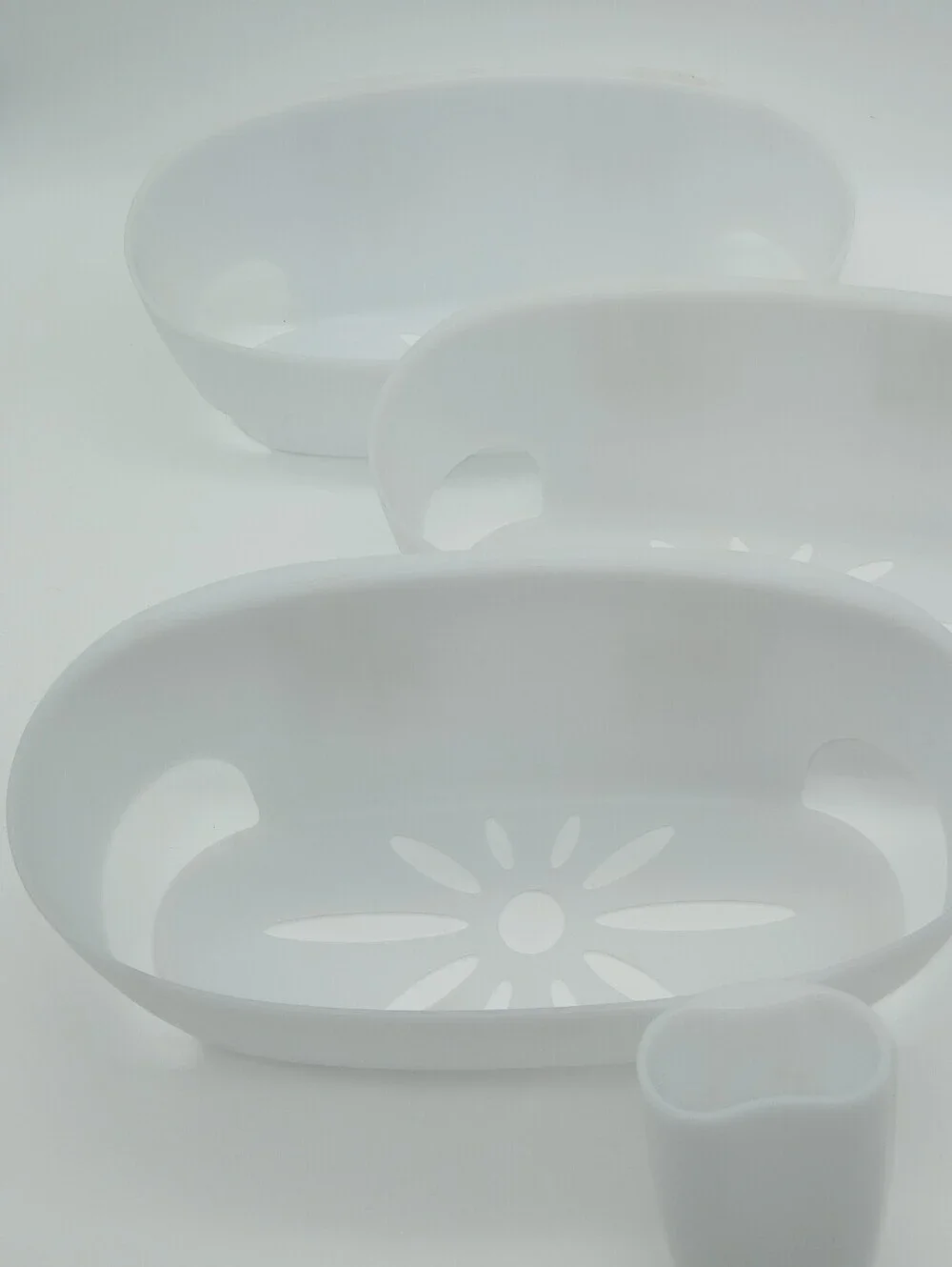 3M Command White/Clear Shower Caddy (3) & Razor Holder (1)